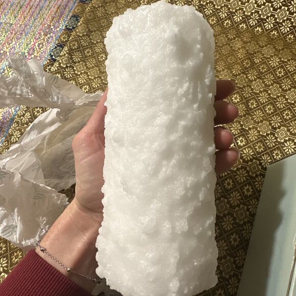 PartyLite Snow Pillar Discontinued C3688 Lightly Used With Box - Picture 4 of 5